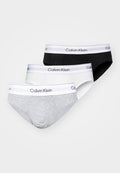 Calvin Klein Underwear 3 PACK - Briefs - grey heather/white/black