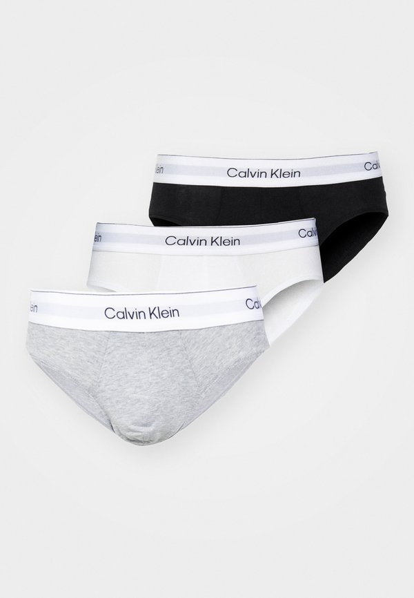 Calvin Klein Underwear 3 PACK - Briefs - grey heather/white/black