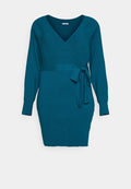 Anna Field Curvy by Zalando WRAP V AUSSCHNITT MINI STRICKKLEID MIT GÜRTEL