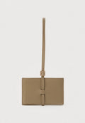 Calvin Klein EMBLEM PEBBLE WALLET ON STRAP - Wallet - desert taupe