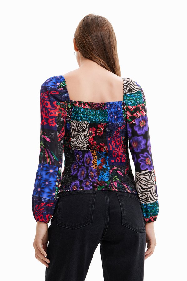 Desigual PATCHWORK CORSET BLOUSE