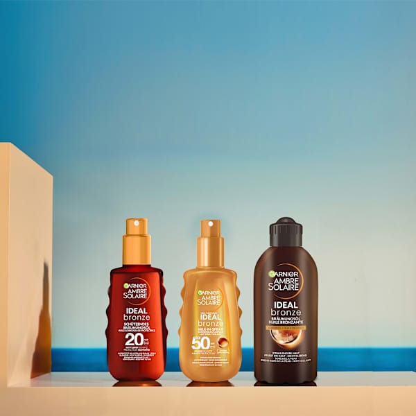 Bräunungsöl ideal bronze mit Kokosöl Garnier Ambre Solaire