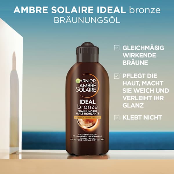 Bräunungsöl ideal bronze mit Kokosöl Garnier Ambre Solaire