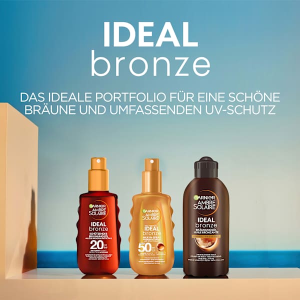 Bräunungsöl ideal bronze mit Kokosöl Garnier Ambre Solaire