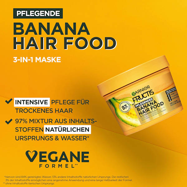 Haarkur Banana Hair Food 3in1 Maske GARNIER FRUCTIS
