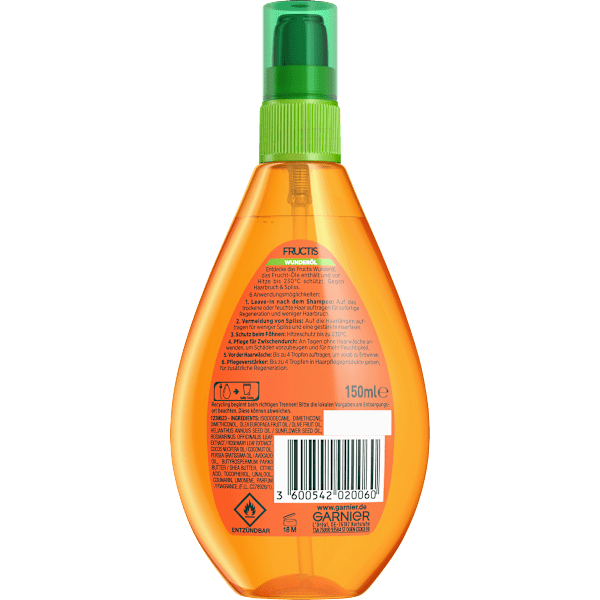 Hitzeschutzspray Wunderöl, stark geschädigtes Haar GARNIER FRUCTIS