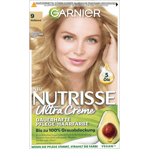 Haarfarbe 9 Hellblond GARNIER NUTRISSE