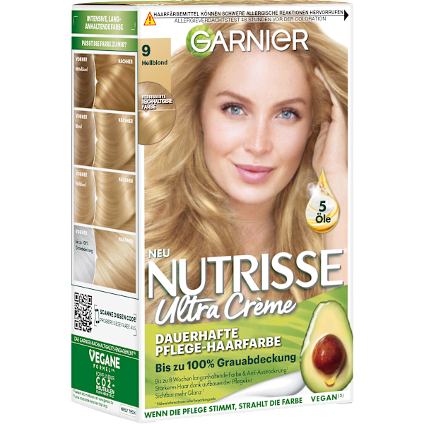 Haarfarbe 9 Hellblond GARNIER NUTRISSE