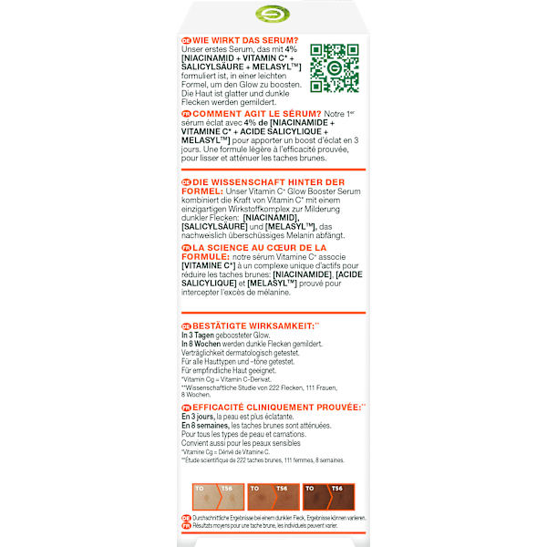 Serum Glow Booster, Vitamin C Anti-Dunkle-Flecken Garnier Skin Active
