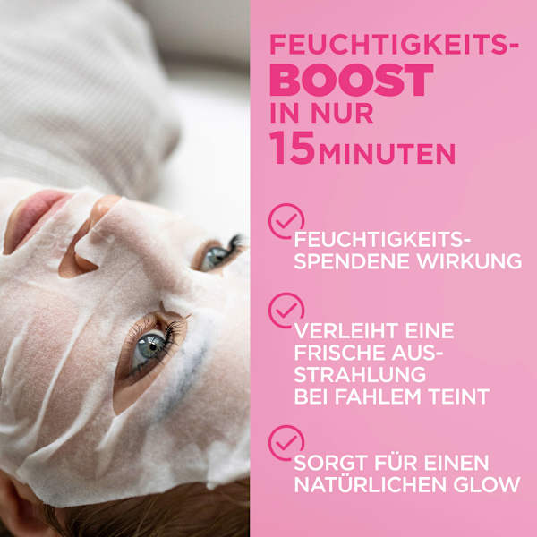 Tuchmaske Hydra Bomb Sakura Glow-Boosting Garnier Skin Active
