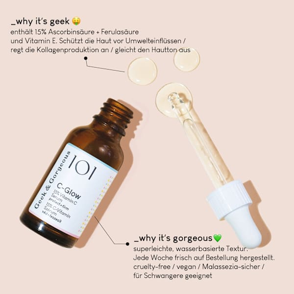 Gesichtsserum 101 C-Glow 15% Vitamin C Geek&Gorgeous