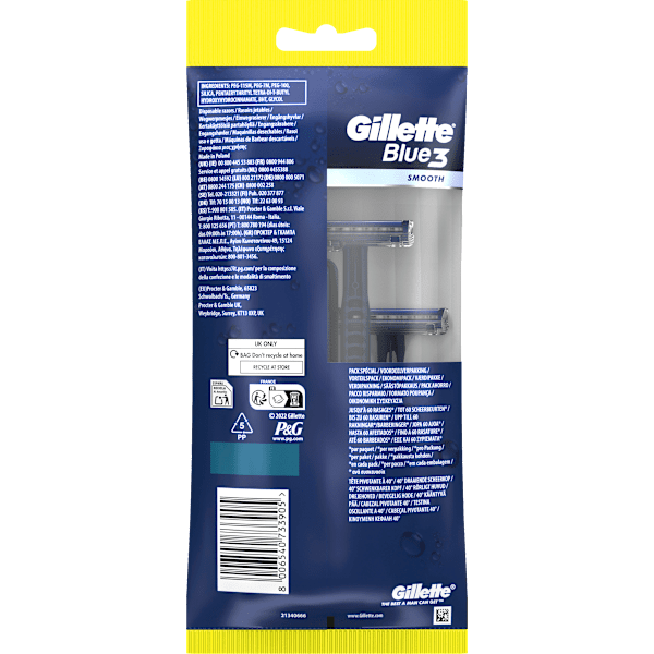 Einwegrasierer, Blue3 Smooth Gillette