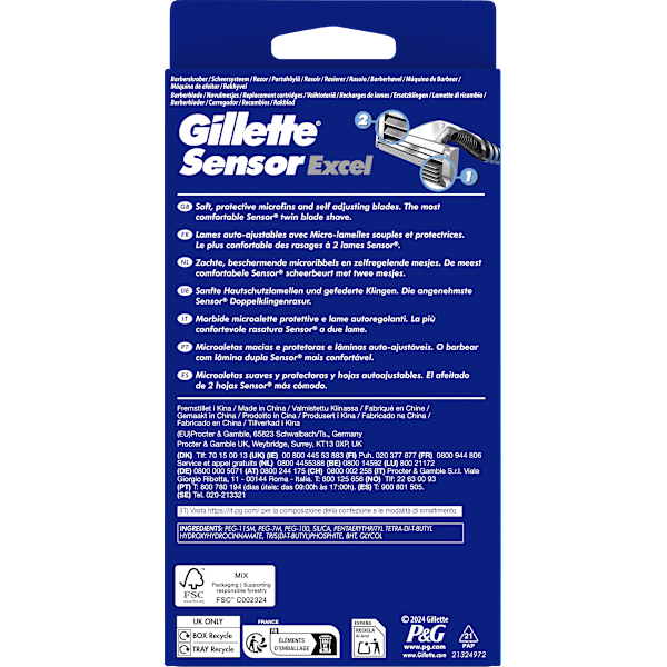 Rasierer, Sensor Excel Gillette