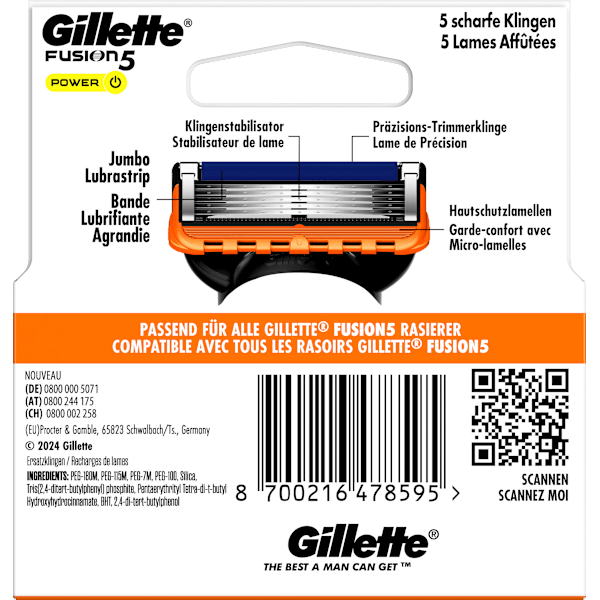 Rasierklingen, Fusion5 Power Gillette