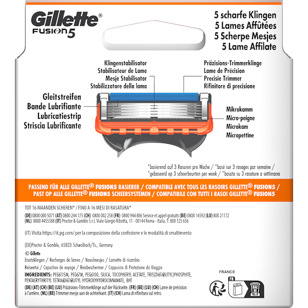 Rasierklingen, Fusion5 Gillette