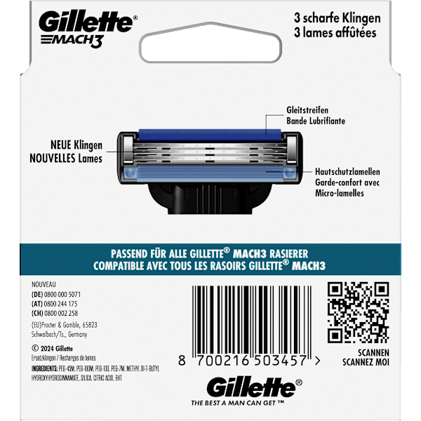Rasierklingen, Mach3 Gillette