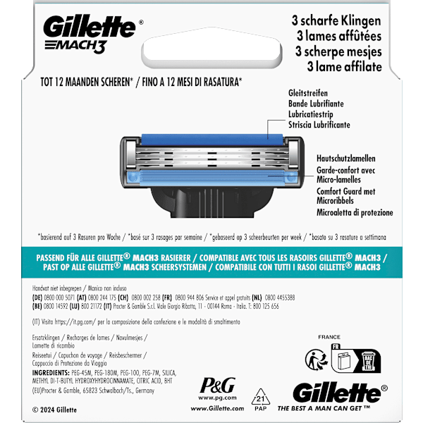 Rasierklingen, Mach3 Gillette