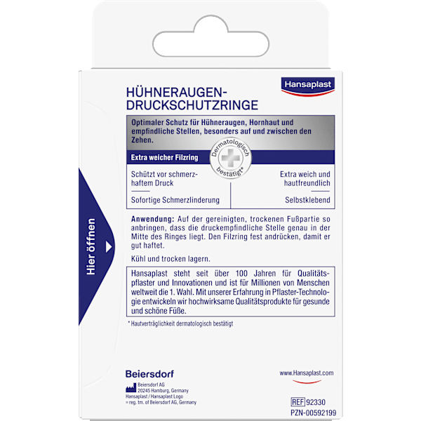 Hühneraugen Druckschutzringe Hansaplast