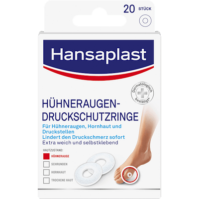 Hansaplast Corns pressure protection rings, 20 pcs