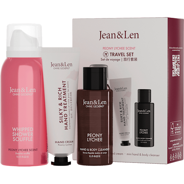 Geschenkset Travel Set Peony Lychee, Reisegröße 3tlg Jean&Len
