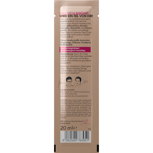 Haarkur Keratin Mandel Sachet Jean&Len