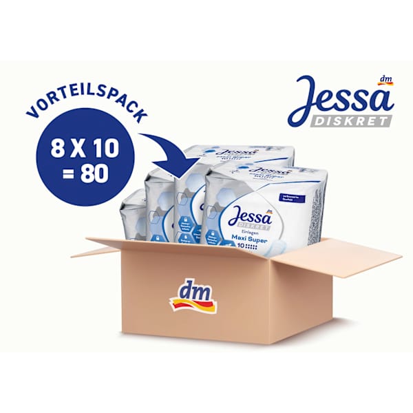 Einlagen Inkontinenz Maxi Super Vorteilspack (8x10 St) Jessa DISKRET