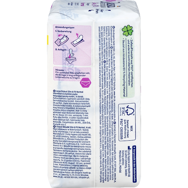 Einlagen Inkontinenz Slim & Fit Normal Jessa DISKRET