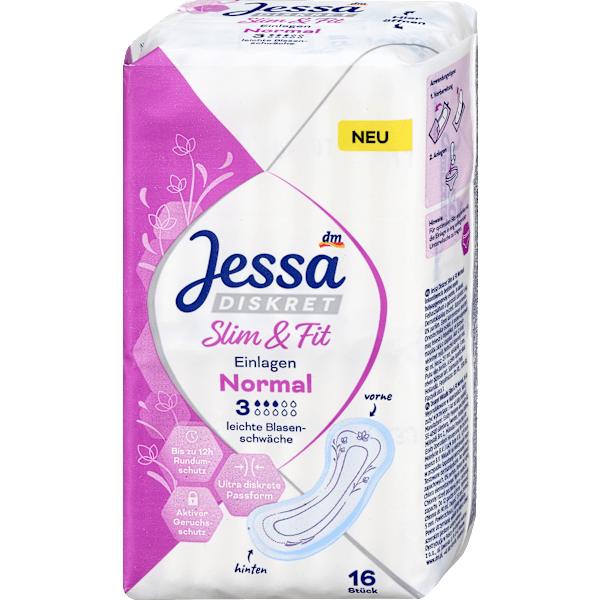 Einlagen Inkontinenz Slim & Fit Normal Jessa DISKRET
