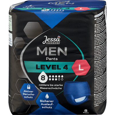 Jessa DISKRET Men Pants Incontinence Level 4 Size L, 8 pcs