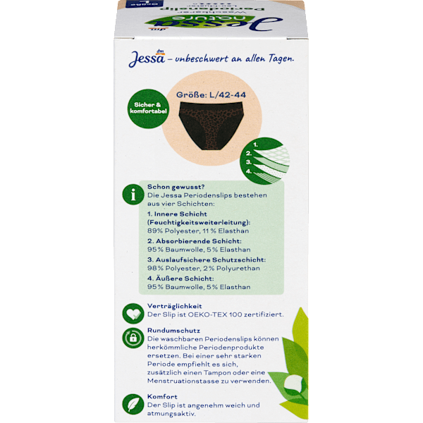 Periodenunterwäsche Slip Leo Gr. L Jessa