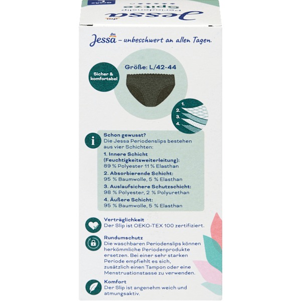 Periodenunterwäsche Slip Spitze schwarz Gr. L Jessa