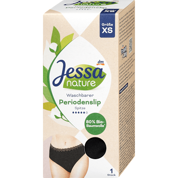 Periodenunterwäsche Slip Spitze schwarz Gr. XS Jessa