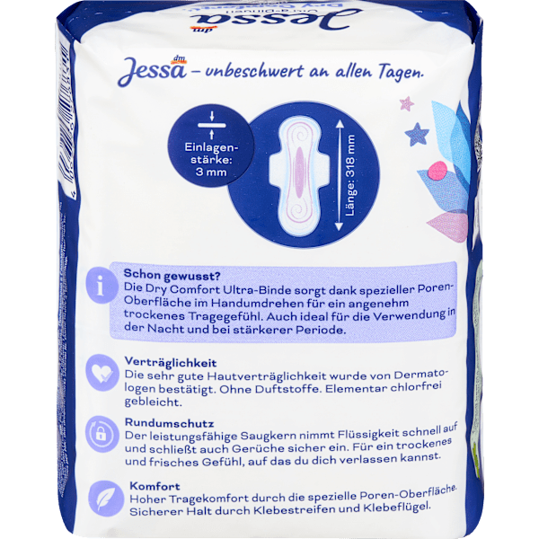 Ultra Binden Dry Comfort Night Jessa