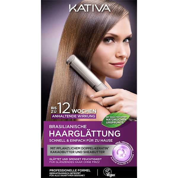 Brasilianische Haarglättung mit Doppel-Keratin KATIVA