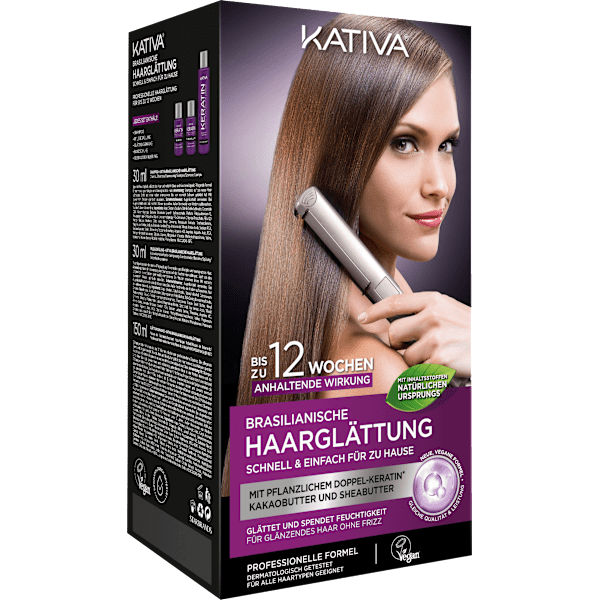 Brasilianische Haarglättung mit Doppel-Keratin KATIVA