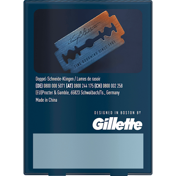 Rasierklingen, Double Edge für Rasierhobel King. C. Gillette