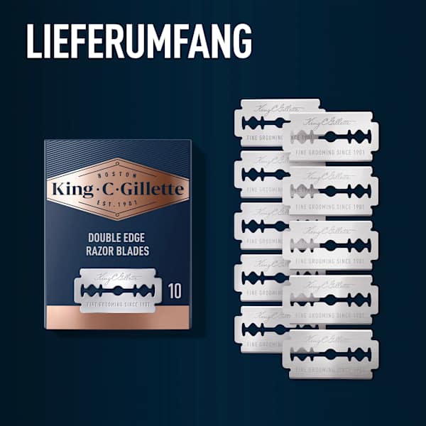 Rasierklingen, Double Edge für Rasierhobel King. C. Gillette