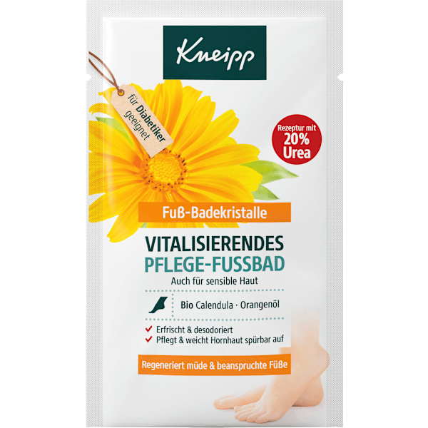 Fußbad, Badekristalle Calendula & Orangenöl Kneipp