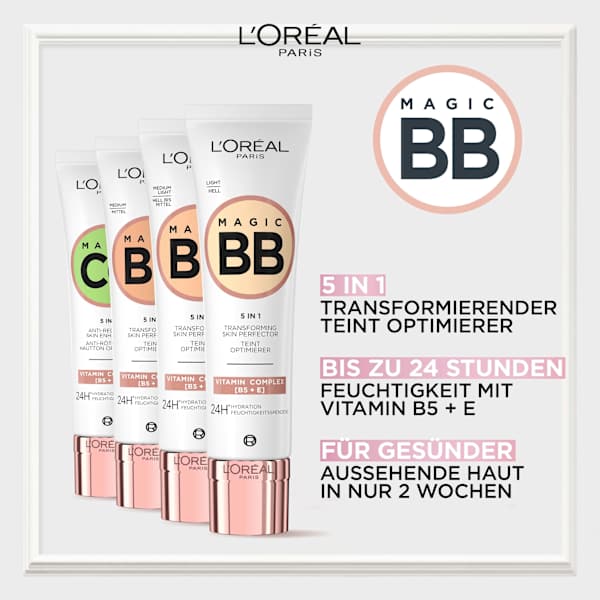 BB Cream 5in1, 24h feuchtigkeitsspendend, Hell bis Mittel, LSF 11 L'ORÉAL PARiS