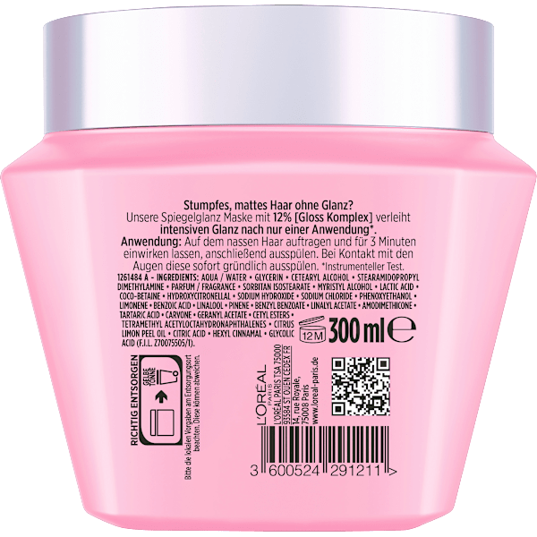 Haarmaske Glycolic Gloss Spiegelglanz L'ORÉAL PARiS ELVITAL