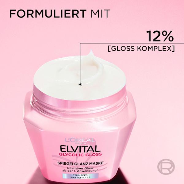 Haarmaske Glycolic Gloss Spiegelglanz L'ORÉAL PARiS ELVITAL
