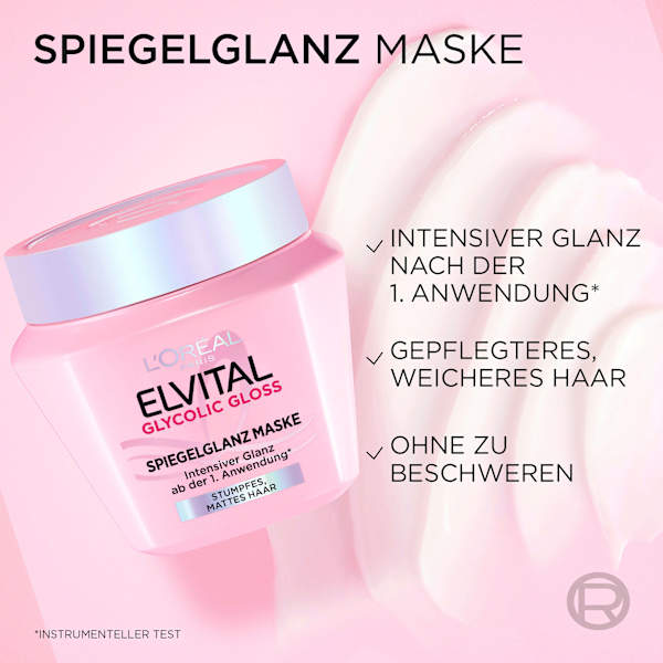 Haarmaske Glycolic Gloss Spiegelglanz L'ORÉAL PARiS ELVITAL