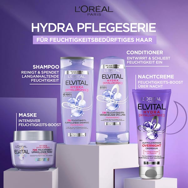 Leave-In Haarkur Hydra Hyaluronic Overnight L'ORÉAL PARiS ELVITAL