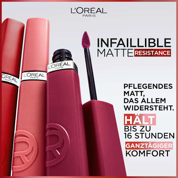 Lippenstift Infaillible Matte Resistance 16H, 100 Fairytale Ending L'ORÉAL PARiS