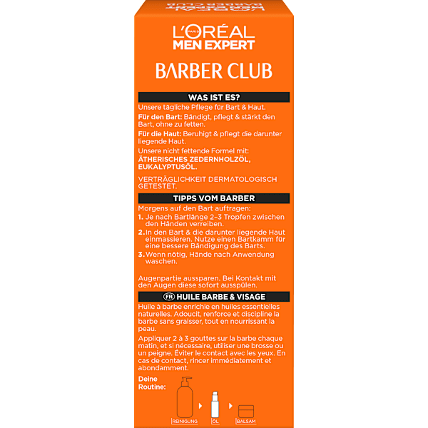 Bartöl Barber Club Bartpflege mit Zedernholzöl L'ORÉAL PARiS MEN EXPERT
