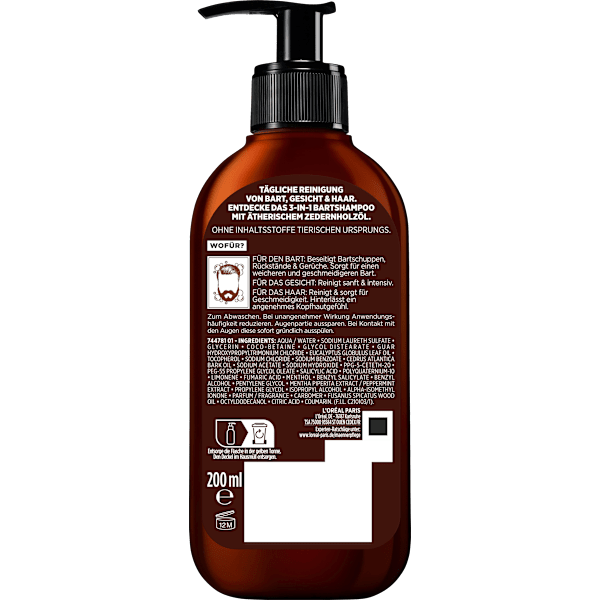 Bartshampoo Barber Club 3in1 L'ORÉAL PARiS MEN EXPERT