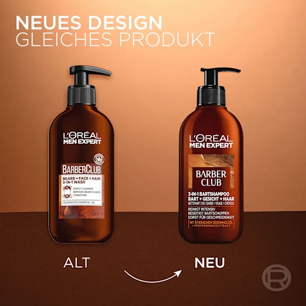 Bartshampoo Barber Club 3in1 L'ORÉAL PARiS MEN EXPERT