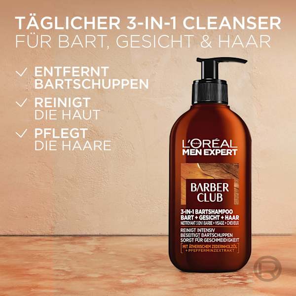 Bartshampoo Barber Club 3in1 L'ORÉAL PARiS MEN EXPERT