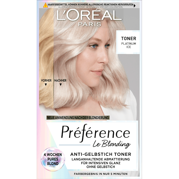 Haartoner 01 Platinum Ice L'ORÉAL PARiS PRÉFÉRENCE