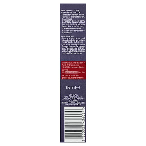 Augencreme Revitalift Laser X3 Anti Age mit Koffein L'ORÉAL PARiS REVITALIFT